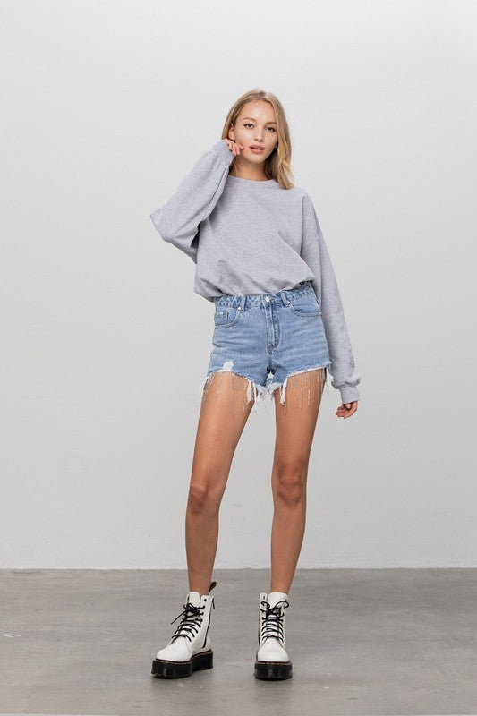 Willows Rhinestone Denim Shorts