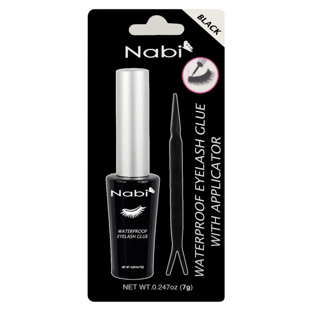 Nabi Waterproof Eyelash Glue Black with Applicator (0.25 oz)