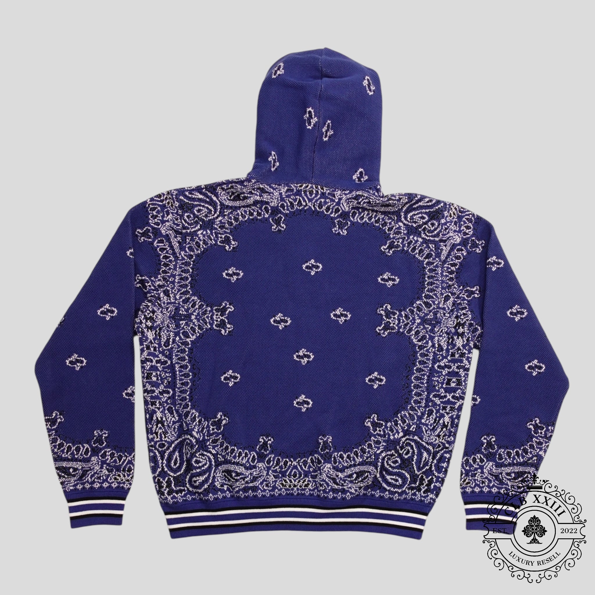 Amiri Bandana Basketball Hoodie in Royal Blue