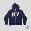 Gucci New York Yankees Zip Up Hoodie in Navy Blue