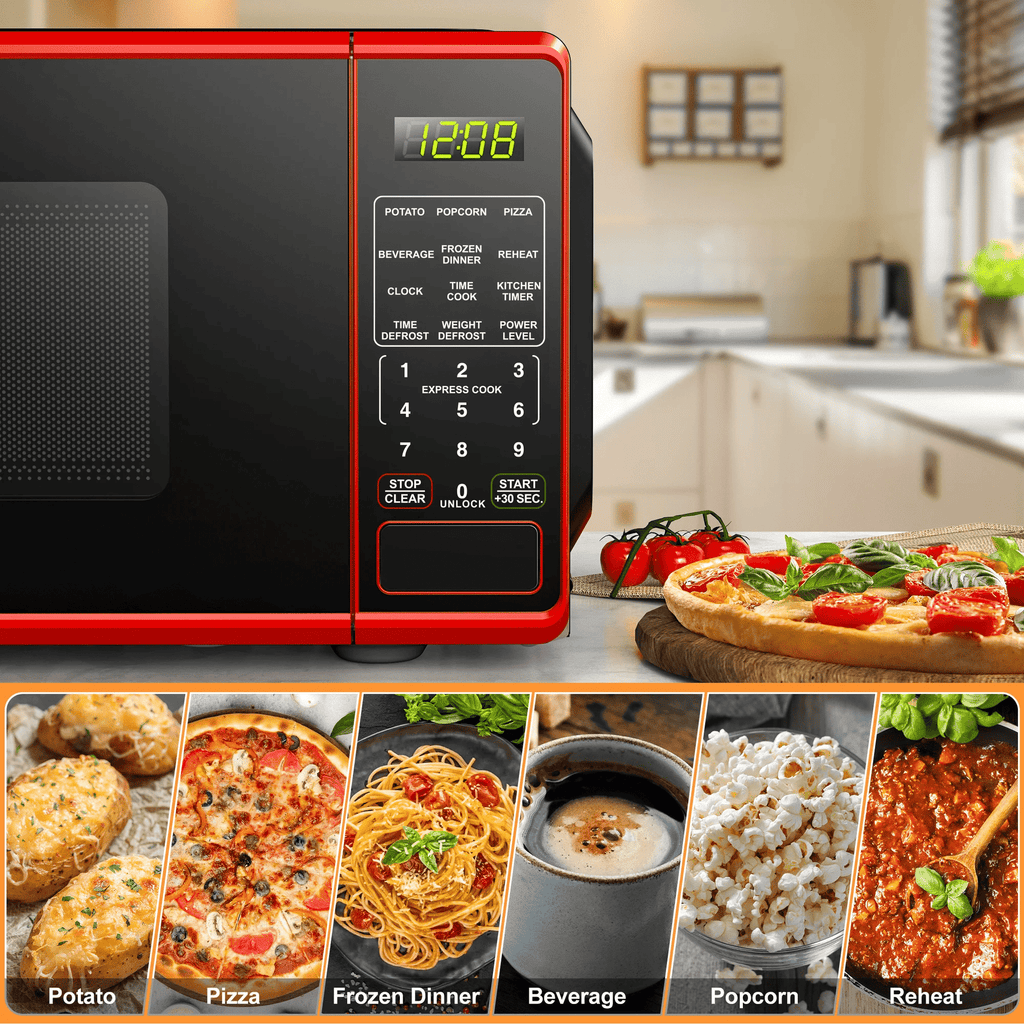 0.7 Cu ft Countertop Microwave Oven, 700 Watts, White